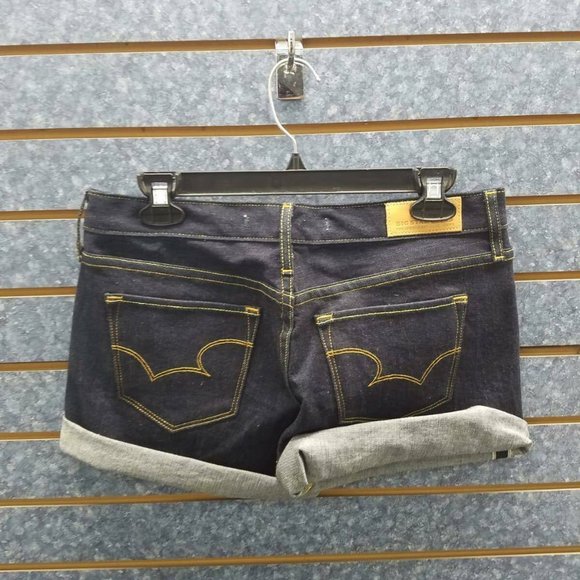 Big Star Rolled Cuff Dark Blue Shorts Women's - Picture 2 of 2